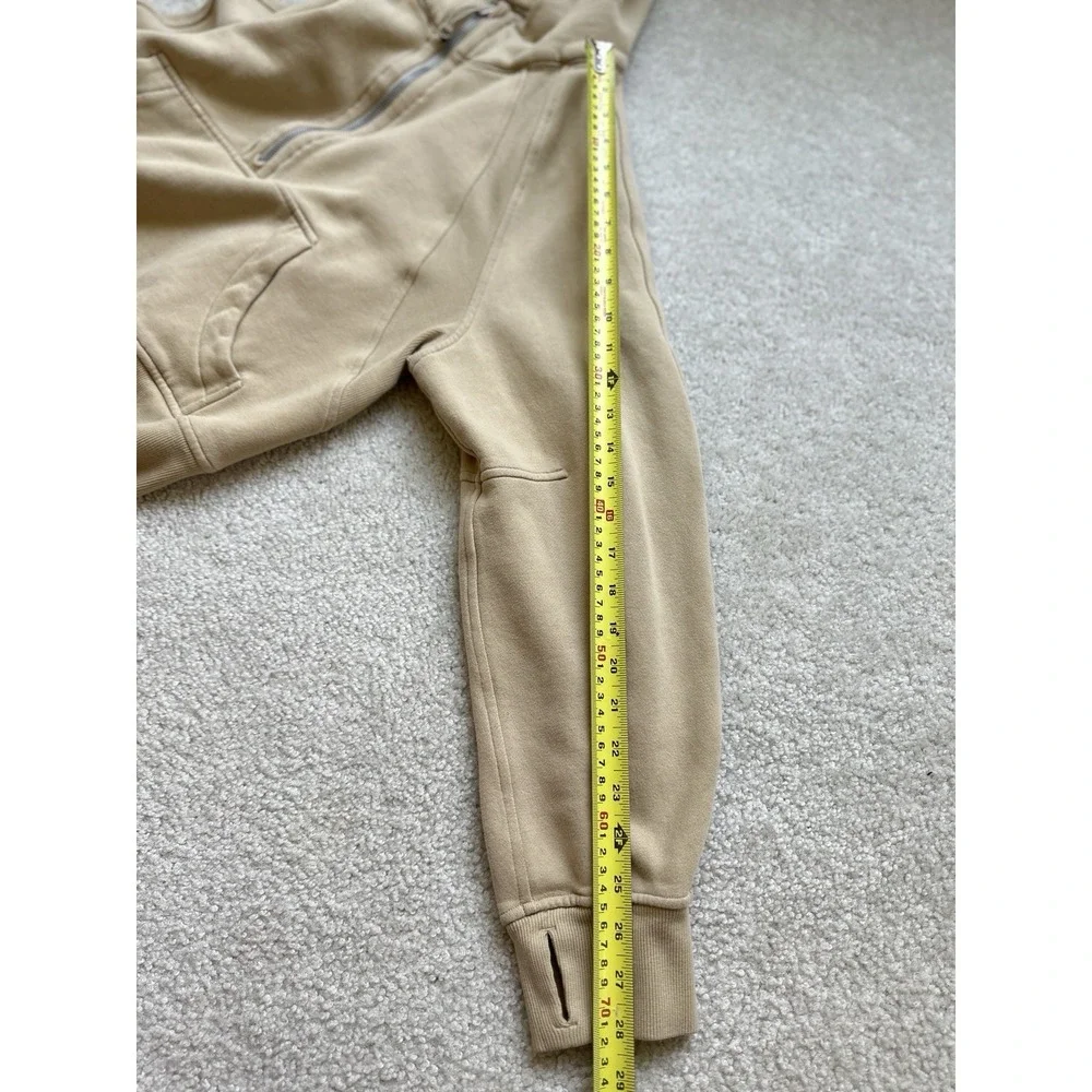 Lululemon Scuba Half-Zip Cotton-Blend Hoody - Heathered Nutmeg M/L